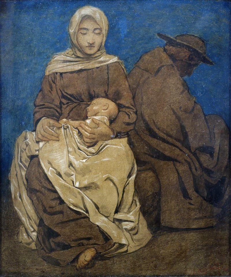 Hans Thoma - Die Heilige Familie bei der Ruhe auf der Flucht (1895)