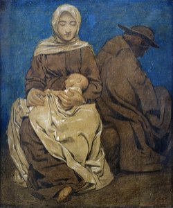 Hans Thoma - Die Heilige Familie bei der Ruhe auf der Flucht (1895)