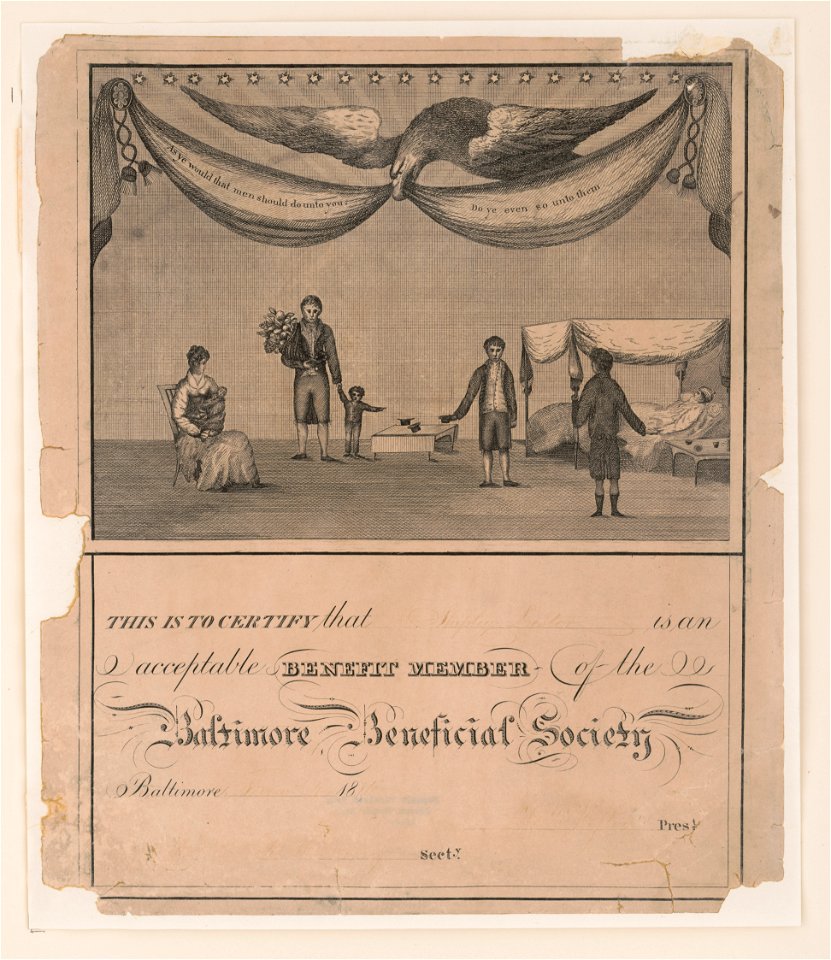 This is to certify that Shipley Lester is an acceptable benefit member of the Baltimore Beneficial Society LCCN2013646800