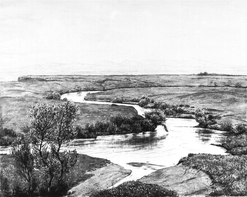 Hans Thoma - Landschaft mit Bach