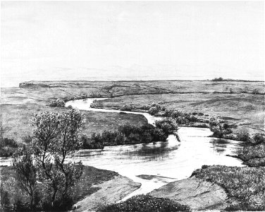 Hans Thoma - Landschaft mit Bach