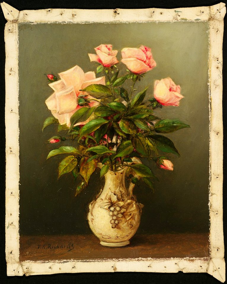 Thomas Addison Richards - Vase of Roses - 1895.681 - Fogg Museum