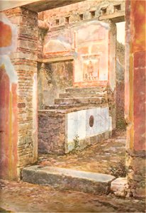 Thermopolion in the alley of the rooster in Pompeii by Luigi Bazzani