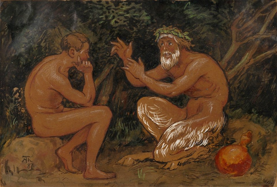 Hans Thoma Faun und Jüngling