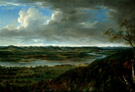 Johann Alexander Thiele - Blick ins Elbtal (vor 1728)