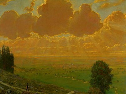 Hans Thoma - Hervorbrechende Sonne (1910)