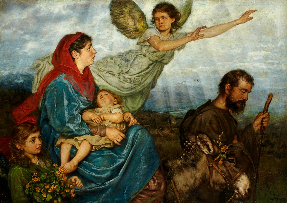 Hans Thoma - Die Flucht nach Ägypten (1879)