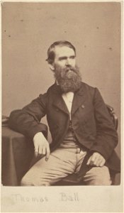Thomas Ball by an unidentified artist, c. 1863, albumen silver print, from the National Portrait Gallery - NPG-S NPG 77 141Ball-000002