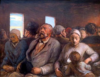 Third Class Carriage (1856-1858) by Honore Daumier.adjusted levels