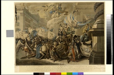 This Allegorical Print - represents Fame conducting Admiral Lord Nelson to her Temple RMG PY7313