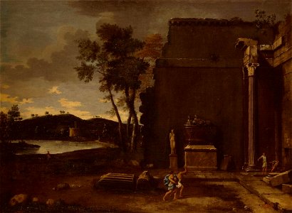 Thomas Blanchet - Landscape with Sarcophagus - WGA02238