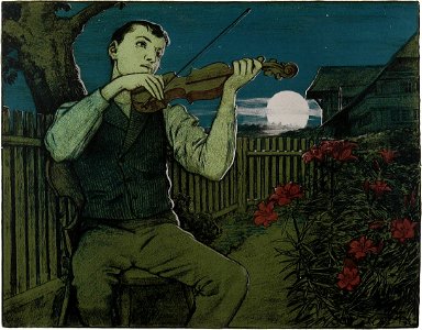 Hans Thoma - Mondscheingeiger (1897)