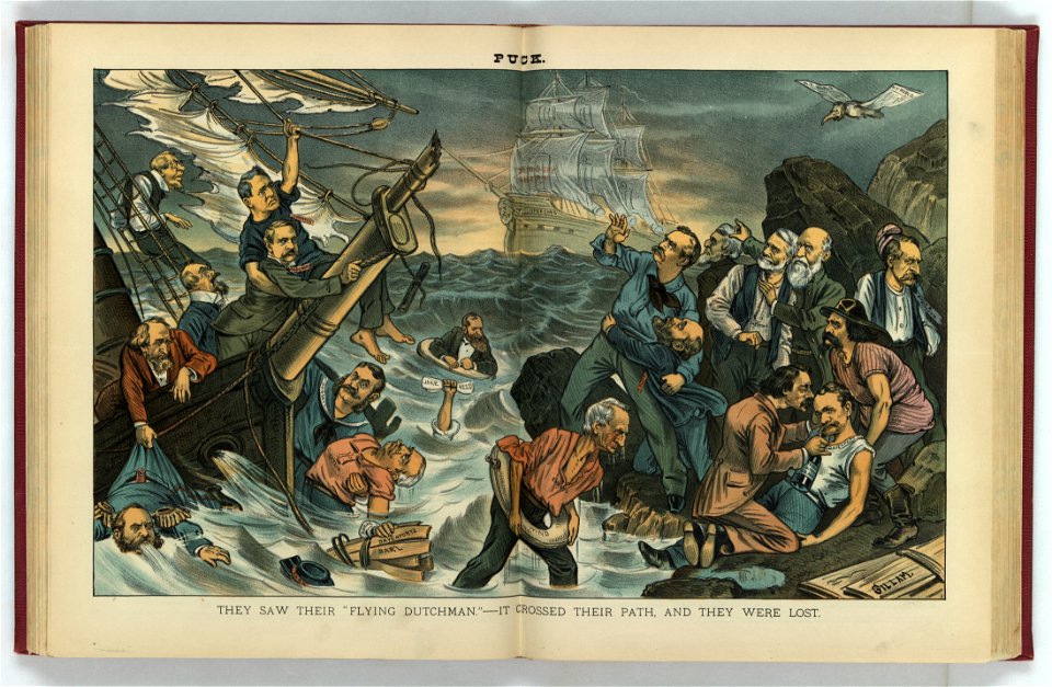They saw their Flying Dutchman - it crossed their path, and they were lost - Gillam. LCCN2011661344