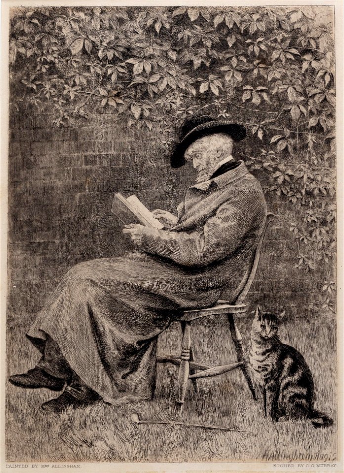 Thomas Carlyle in his garden - Charles Oliver Murray - after Helen Allingham - 1875 - Caryle-98559