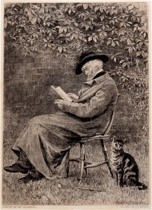 Thomas Carlyle in his garden - Charles Oliver Murray - after Helen Allingham - 1875 - Caryle-98559