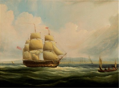 Thomas Buttersworth - H.M.S. Blake, 74 Guns, leaving Port Royal, Jamaica - NYR