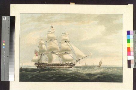 Thomas Coutts entering Bombay in 1826 during her second voyage (proof before letters) RMG PY8469