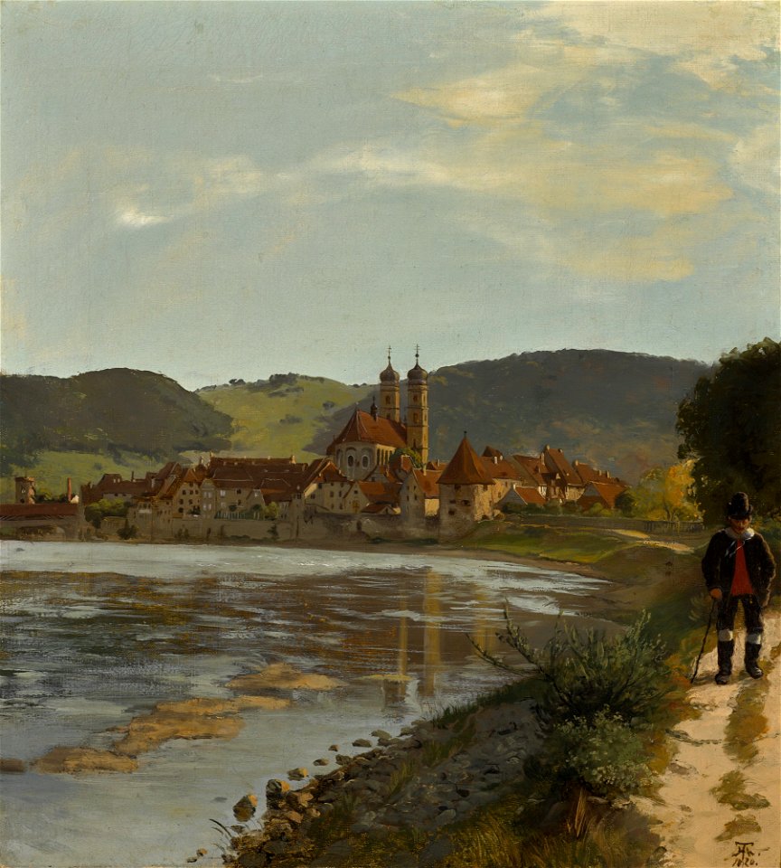 Hans Thoma - Der Rhein bei Säckingen im Schwarzwald (1870)