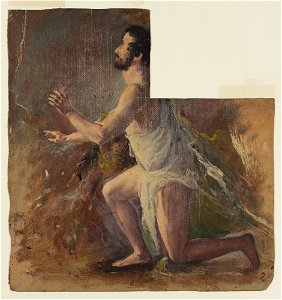 Thomas Cole - Kneeling Male Figure - 39.577 - Detroit Institute of Arts