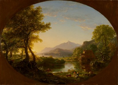 Thomas Cole - The Mill, Sunset - Google Art Project. Free illustration for personal and commercial use.