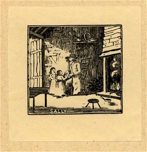 Thomas Bewick Bookplate-Sally