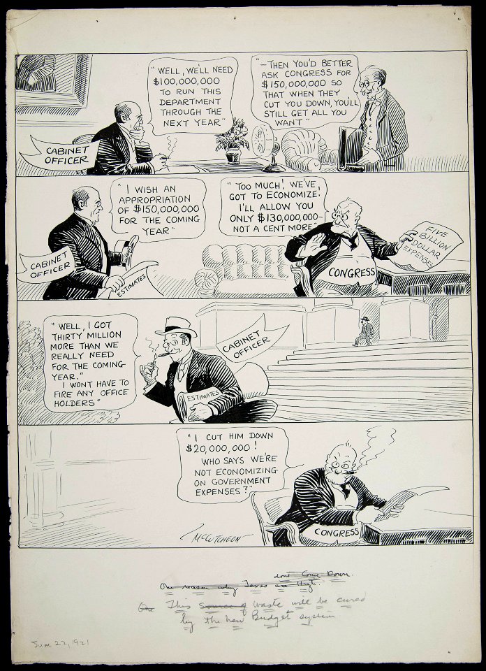 This waste will be cured by the new budget system, June 22, 1921 (NBY 5774)