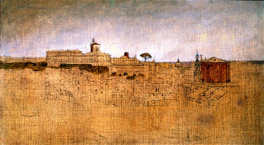 Thomas Cole - View of the Quirinal from the Pincian Gardens - 39.575 - Detroit Institute of Arts