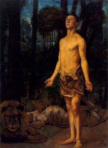 Hans Thoma - Daniel in der Löwengrube (1886)