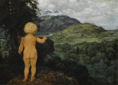 Hans Thoma - Amor als Landschaftsmaler