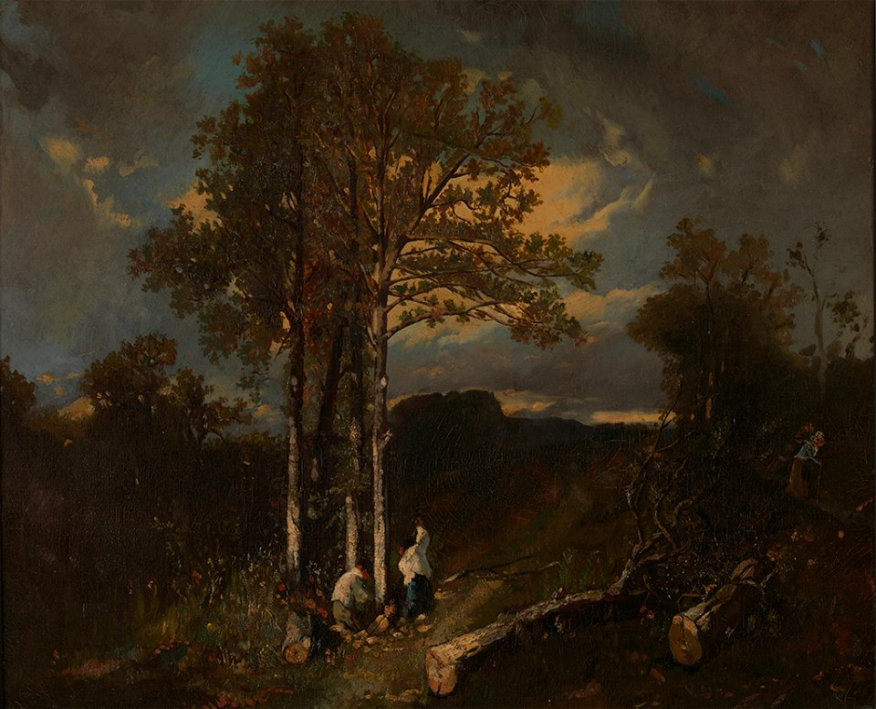Thomas Couture - Landscape with Woodchoppers - 20.072 - Rhode Island School of Design Museum
