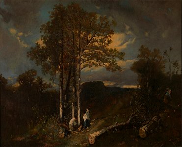 Thomas Couture - Landscape with Woodchoppers - 20.072 - Rhode Island School of Design Museum