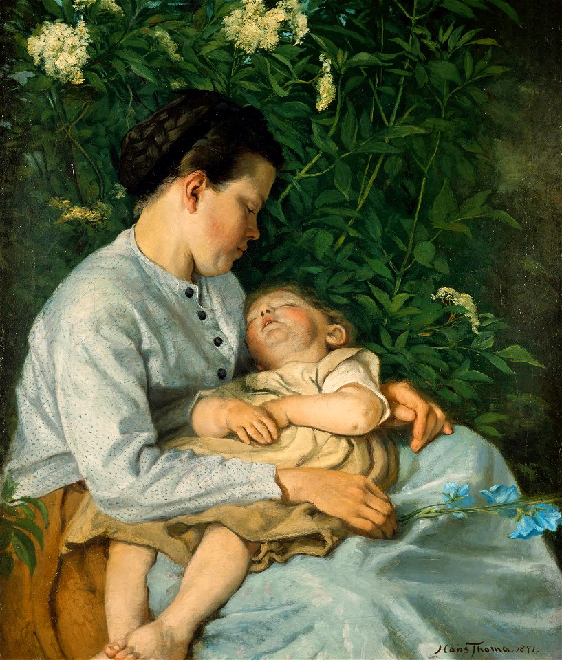Hans Thoma - Unter dem Flieder (1871)