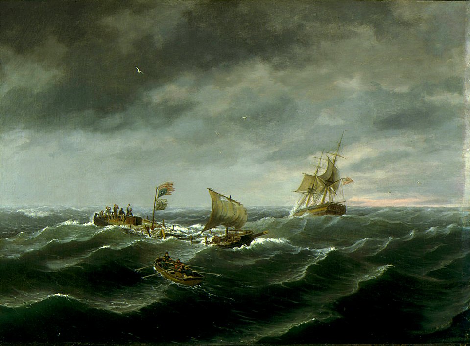 Thomas Birch - Loss of the Schooner 'John S. Spence'