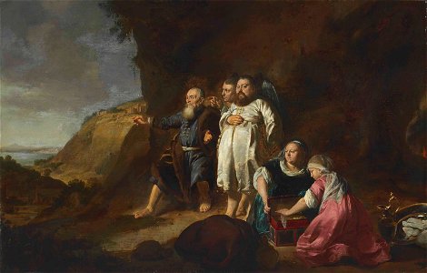 Thomas de Keyser - Portrait of a family, probably in the guise of the Family of Tobias, full-length, in a landscape 2014 NYR 02855 0031