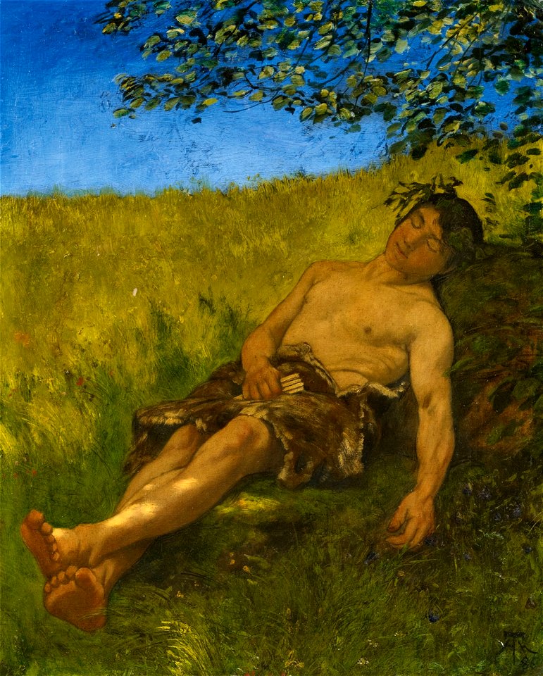 Hans Thoma - Schlafender Hirte