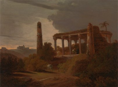 Thomas Daniell - Indian Landscape with Temple Ruins - Google Art Project. Free illustration for personal and commercial use.