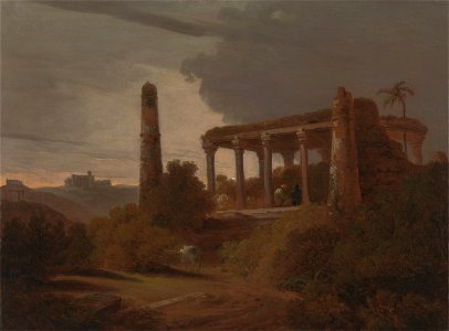 Thomas Daniell - Indian Landscape with Temple Ruins - Google Art Project