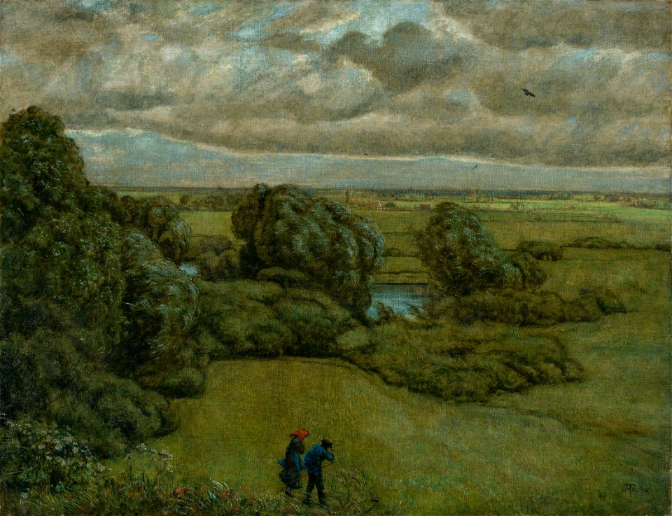 Hans Thoma - Landschaft im Sturm (1892)