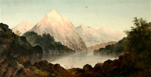 Thomas Attwood - Lake & Mountain Scene - Sarjeant Gallery