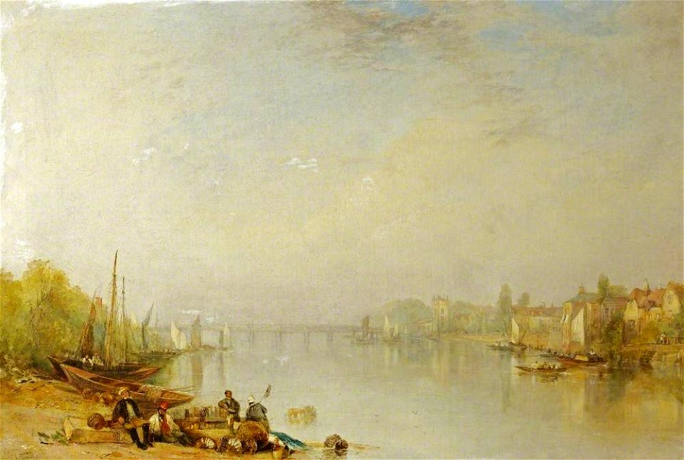 Thomas Creswick (1811-1869) - View of Putney Bridge - 21148 - National Trust