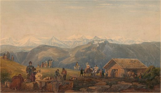 Thomas Ender - Aussicht vom Gamskarlkogl auf die Salzburger Gletscher bey Hof-Gastein