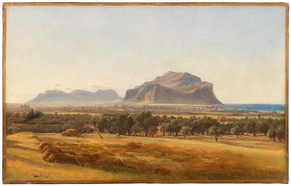Thomas Fearnley - Palermo and Monte Pellegrino - Nationalmuseum - NM 7500