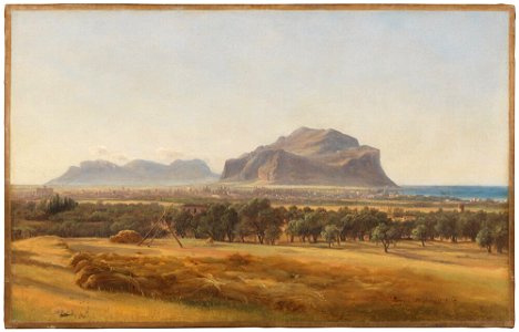 Thomas Fearnley - Palermo and Monte Pellegrino - Nationalmuseum - NM 7500
