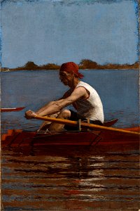 Thomas Eakins - John Biglin in a Single Scull - 1932.263 - Yale University Art Gallery