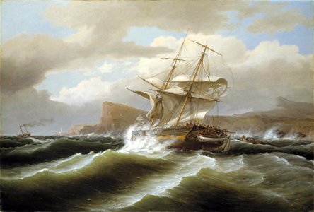 Thomas Birch - An American Ship in Distress