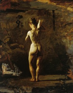 Thomas Eakins - Study for William Rush Carving His Allegorical Figure of the Schuylkill River - 1968.91 - Art Institute of Chicago