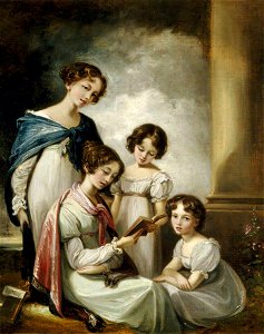 Thomas Barker (1769-1847) - Caroline Lucy Elton (1809–1882), Lucy Caroline Elton (1809–1888), Catherine Maria Elton (1814–1876), - 624166 - National Trust