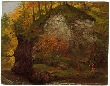 Thomas Cole - Watkins Glen, verso, Landscape - 1966.164 - Fogg Museum