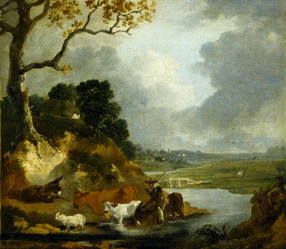 Thomas Gainsborough (1727-1788) - Crossing the Ford - 446672 - National Trust