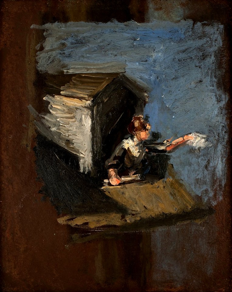 Thomas Eakins - Woman on balcony (c.1892)